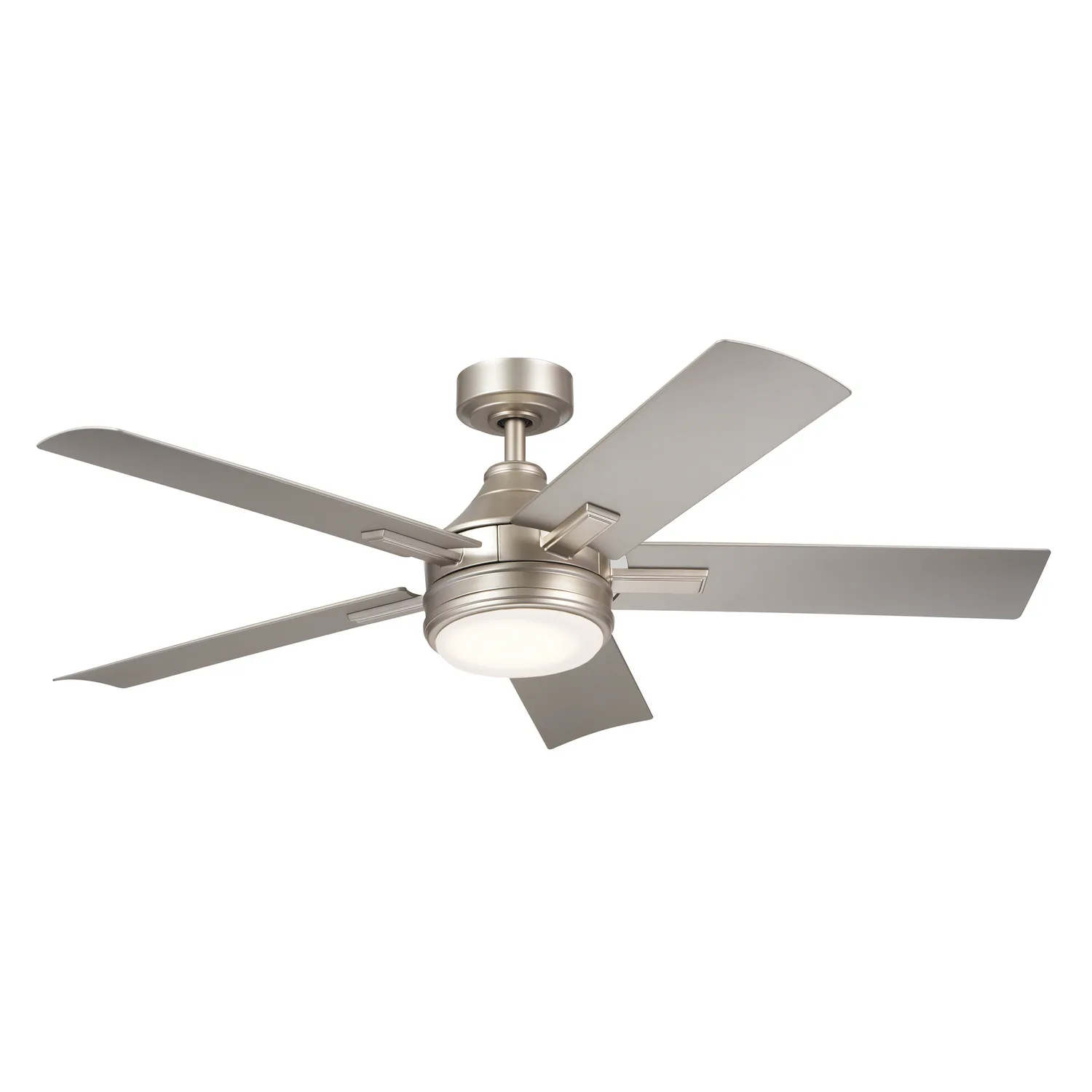 Tide 52" Ceiling Fan with Light in Brushed Nickel