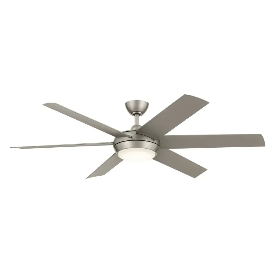 Mint 60" Ceiling Fan with Light in Brushed Nickel