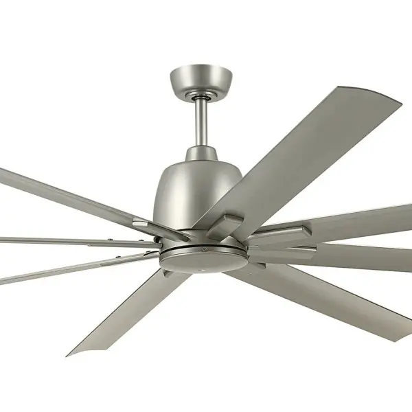 The Breda ceiling fan delivers exceptional airflow for large outdoor spaces with its impressive 84-inch span and 8-blade design. Wet-rated for durability and featuring energy-efficient DC motor technology. - alternate view