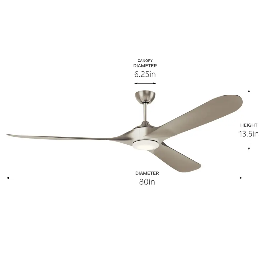 Mylo 80" Ceiling Fan with Light