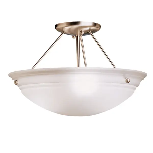 Cove Molding Top Glass Semi-Flush Mount Ceiling Light - Image 1