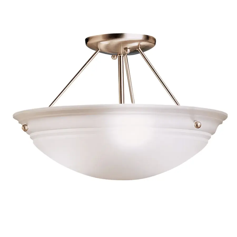 Cove Molding Top Glass Semi-Flush Mount Ceiling Light - Image 1