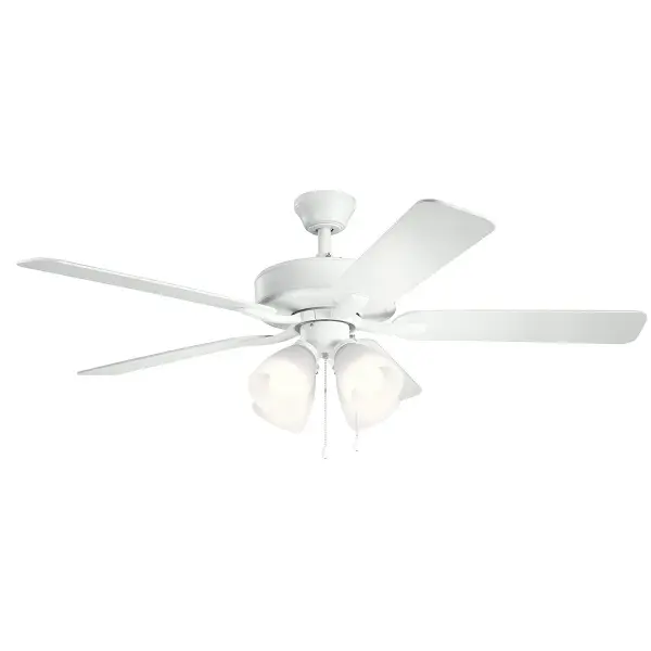 The Basics Ceiling Fan delivers essential cooling performance in a streamlined 52-inch design. With reversible blades, AC motor, and integrated LED lighting, it offers practical functionality at an accessible price point.