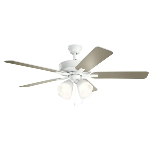 The Basics Ceiling Fan delivers essential cooling performance in a streamlined 52-inch design. With reversible blades, AC motor, and integrated LED lighting, it offers practical functionality at an accessible price point. - alternate view