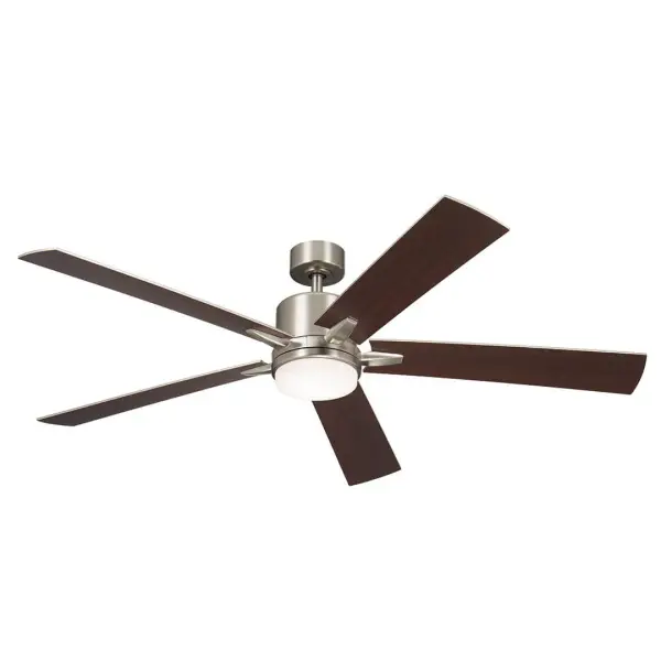 The Lucian ceiling fan combines contemporary design with practical functionality. Its 60-inch blade span and integrated 3000K LED lighting make it ideal for large spaces, while reversible blades offer versatile styling options.