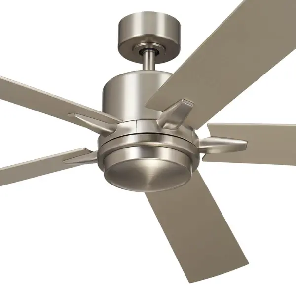 The Lucian ceiling fan combines contemporary design with practical functionality. Its 60-inch blade span and integrated 3000K LED lighting make it ideal for large spaces, while reversible blades offer versatile styling options. - alternate view