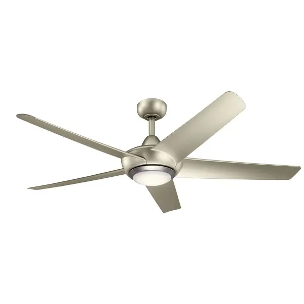 The Kapono ceiling fan combines efficient airflow with integrated LED lighting and a unique design feature: interchangeable trim rings in four finishes. This allows homeowners to customize the look to match their décor without replacing the entire fixture.
