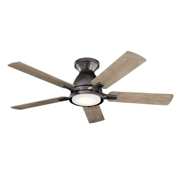 The Arvada ceiling fan combines contemporary style with practical functionality. Its 44-inch blade span and integrated 3000K LED lighting make it ideal for medium-sized rooms, while reversible blades offer design flexibility.