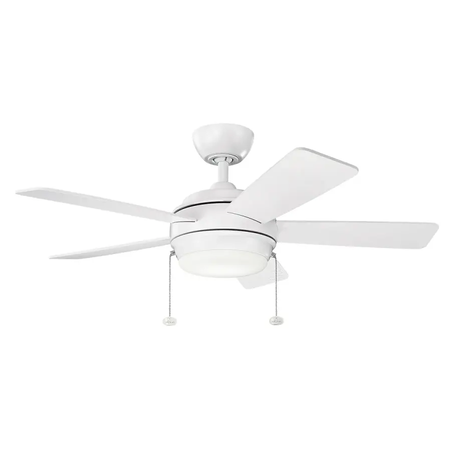 Starkk 42" Ceiling Fan with Light in Matte White
