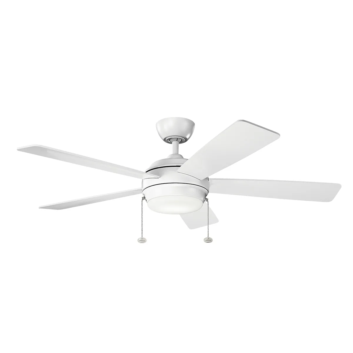 Starkk 52" Ceiling Fan with Light in Matte White