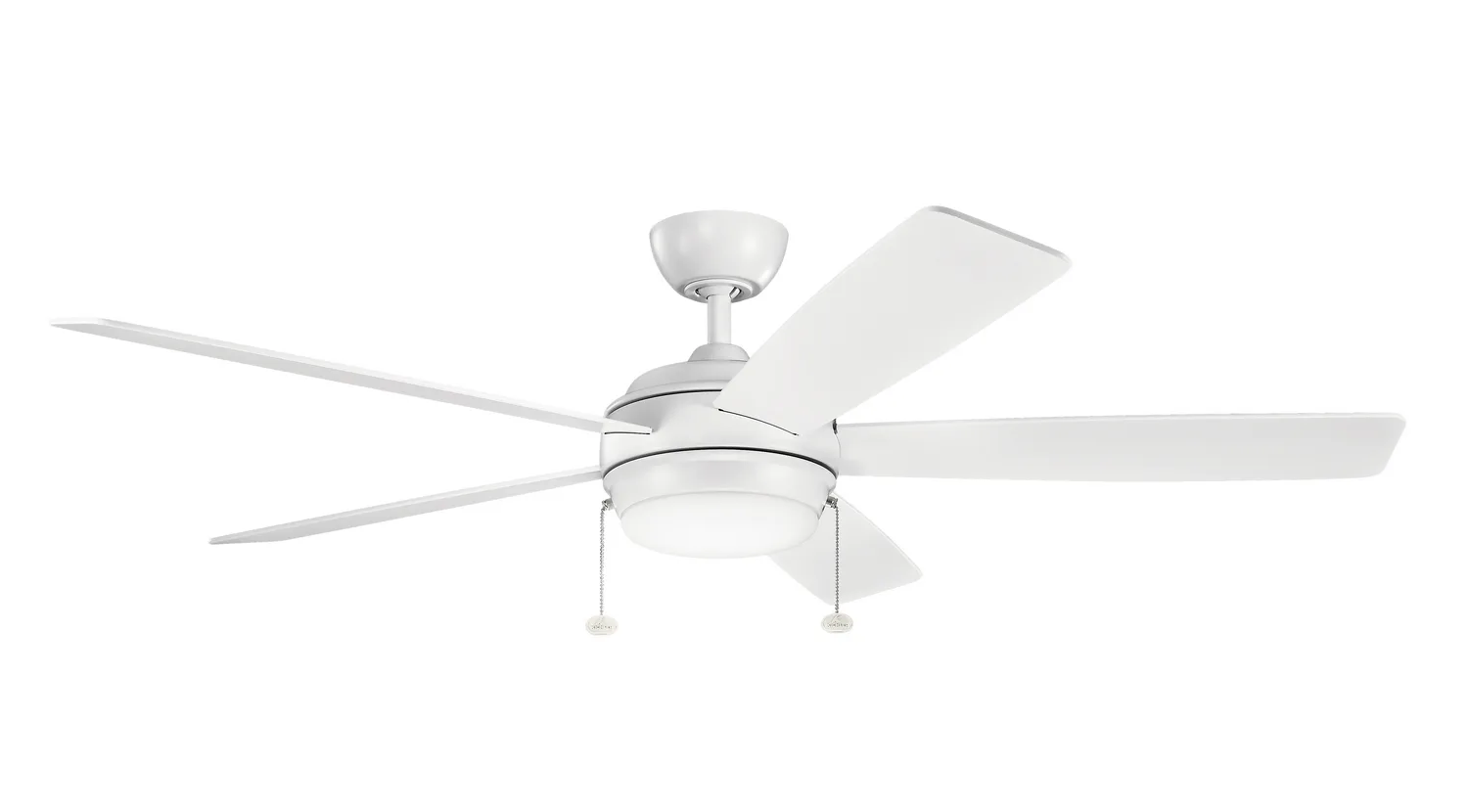 Starkk 60" Ceiling Fan with Light in Matte White