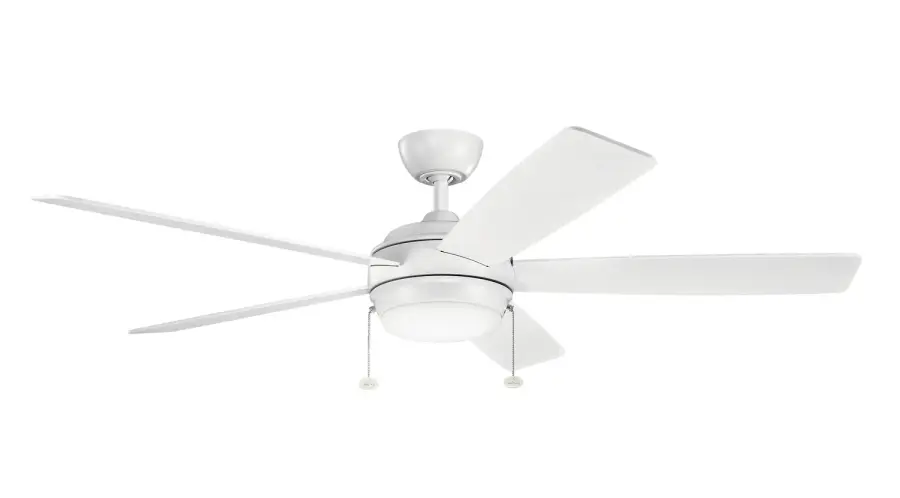 Starkk 60" Ceiling Fan with Light in Matte White