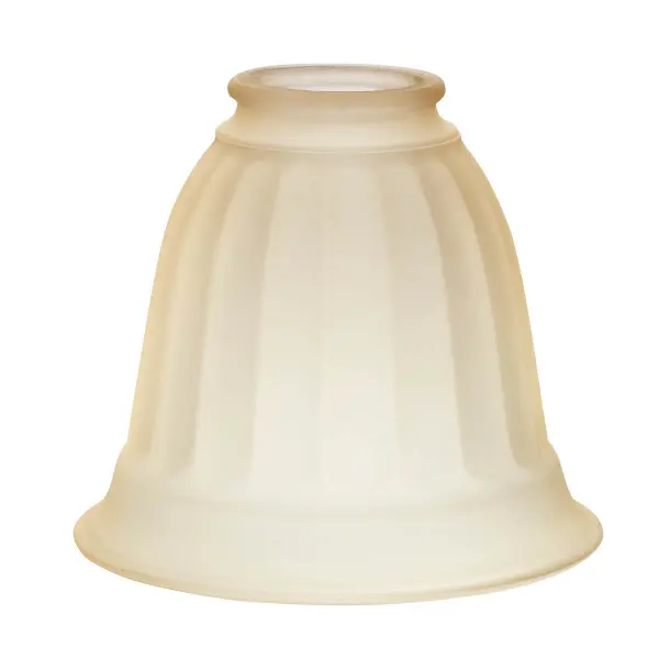 Compact glass shade designed as a replacement part for ceiling fan light kits. Universal design fits most standard fan fixtures, offering a practical solution for updating or repairing fan lighting.