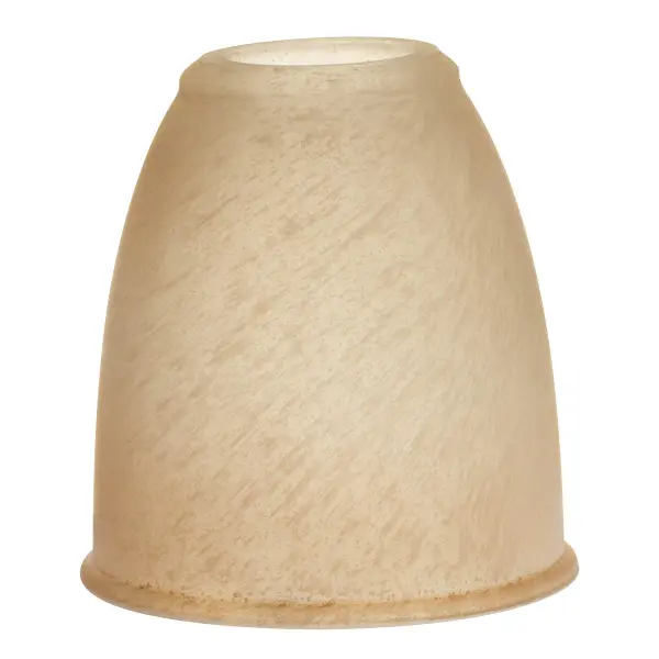 Compact glass shade designed as a universal replacement part for ceiling fan light kits. At 4.5" wide and 4.25" tall, this accessory provides a simple solution for updating or replacing damaged fan glass.