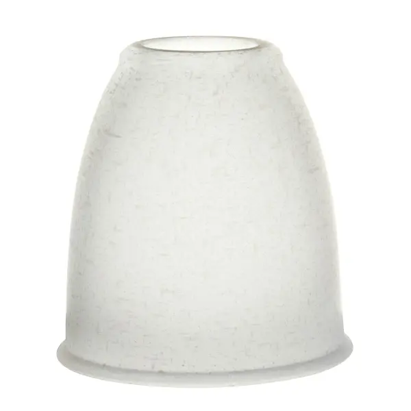 Compact glass shade designed as a replacement part for ceiling fan light kits. Universal design fits most standard fan fixtures with 2.25-inch fitter size.