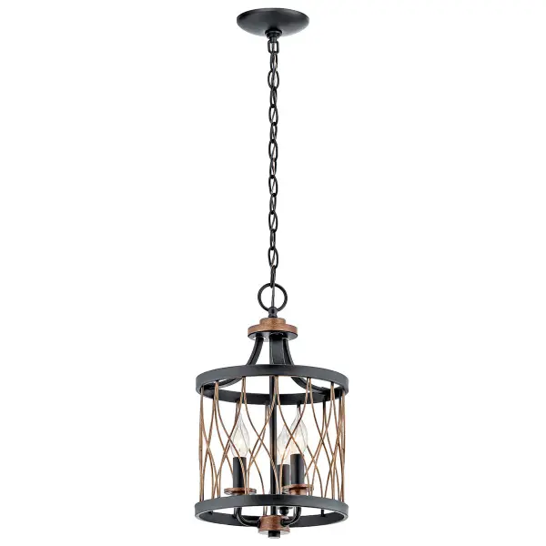 The Brookglen 3-Light Pendant brings industrial charm to smaller spaces with its compact 10-inch diameter and sleek black finish. Ideal for kitchen islands, breakfast nooks, or cozy dining areas where style meets function.