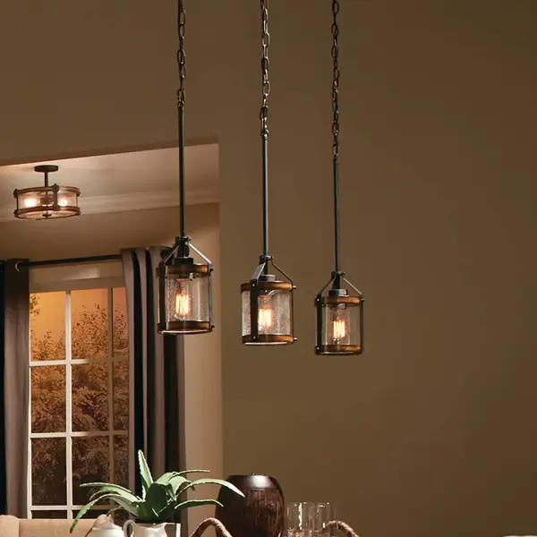 Barrington Mini Pendant in Distressed Black - Image 3