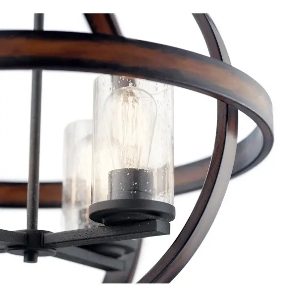 Barrington 4-Light Pendant with Clear Seeded Glass - Image 3