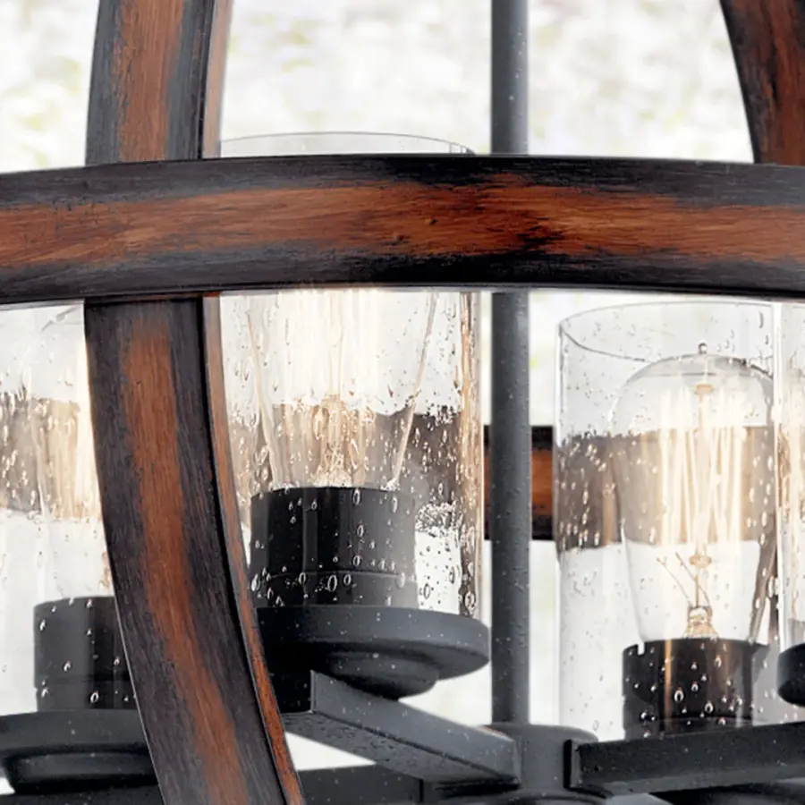 Barrington 4-Light Pendant with Clear Seeded Glass - Image 6