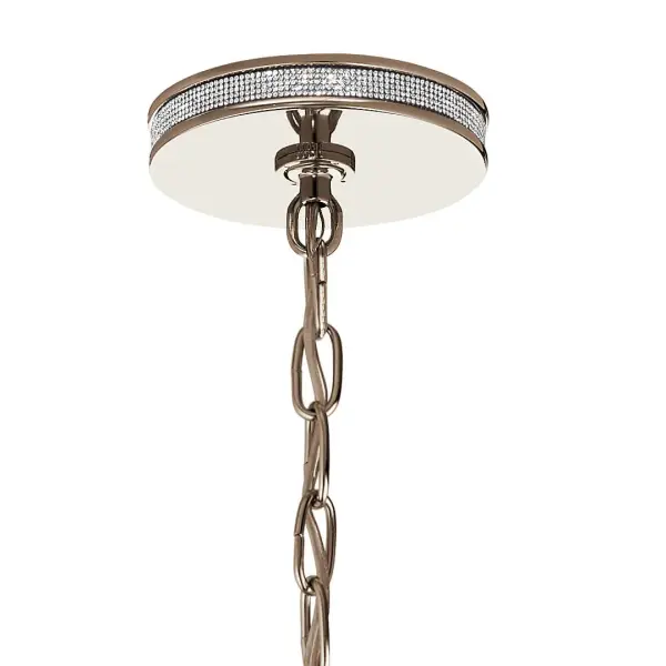 The Angelica Mini Pendant combines classic elegance with compact design. Its polished nickel finish and refined proportions make it ideal for kitchen islands, bathrooms, or anywhere needing focused task lighting with style. - alternate view