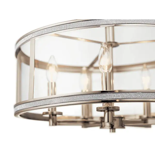 Angelica 5-Light Drum Pendant in Polished Nickel - Image 3