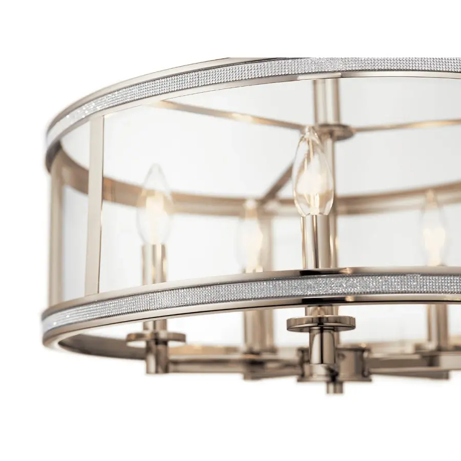 Angelica 5-Light Drum Pendant in Polished Nickel - Image 3
