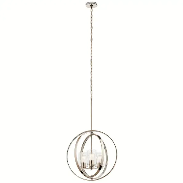 Angelica 3-Light Pendant in Polished Nickel - Image 1