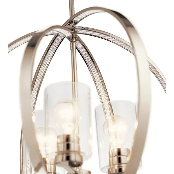 Angelica 3-Light Pendant in Polished Nickel - Image 2