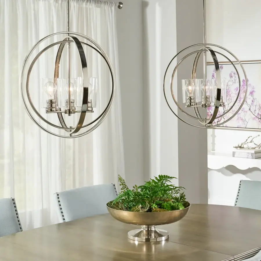 Angelica 3-Light Pendant in Polished Nickel - Image 4