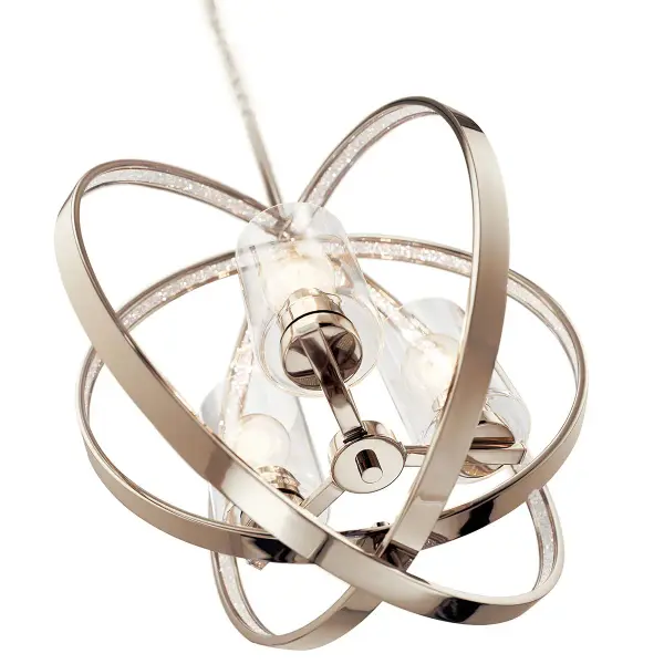 Angelica 3-Light Pendant in Polished Nickel - Image 5