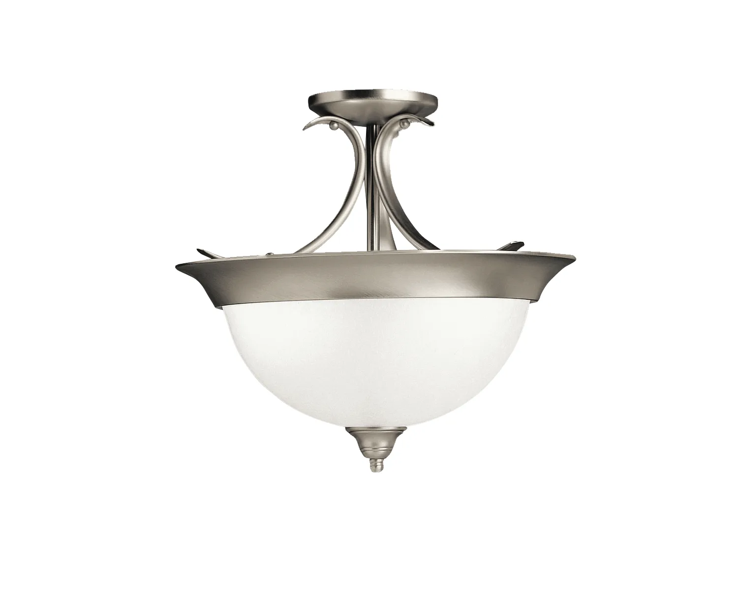 Dover 3-Light Semi Flush Mount in Brushed Nickel