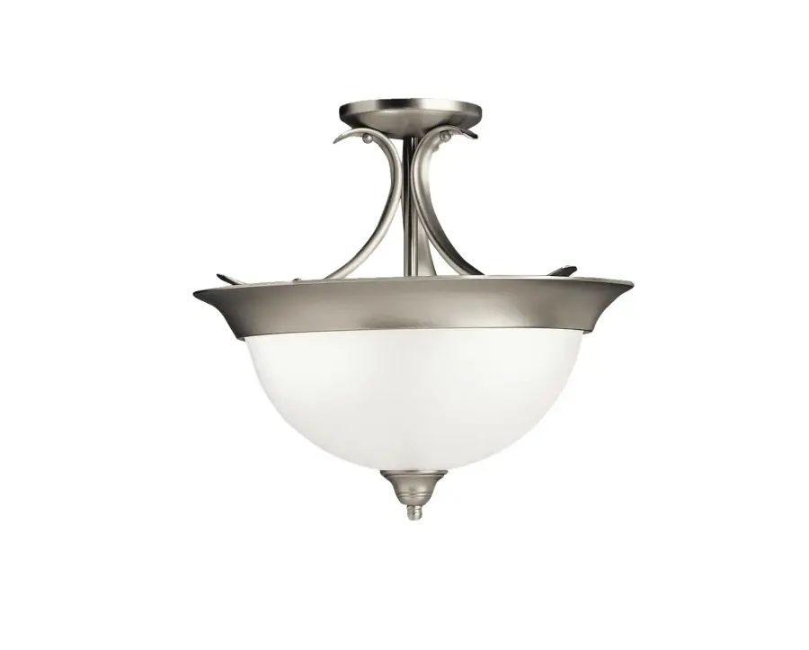 Dover 3-Light Semi Flush Mount in Brushed Nickel