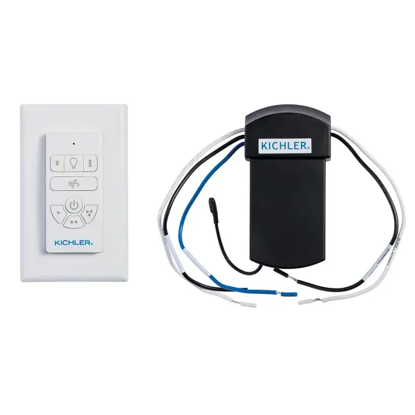 The AC Standard remote control offers convenient handheld operation for ceiling fans with integrated dimming functionality. Its compact 3-inch design provides essential fan control from anywhere in the room.