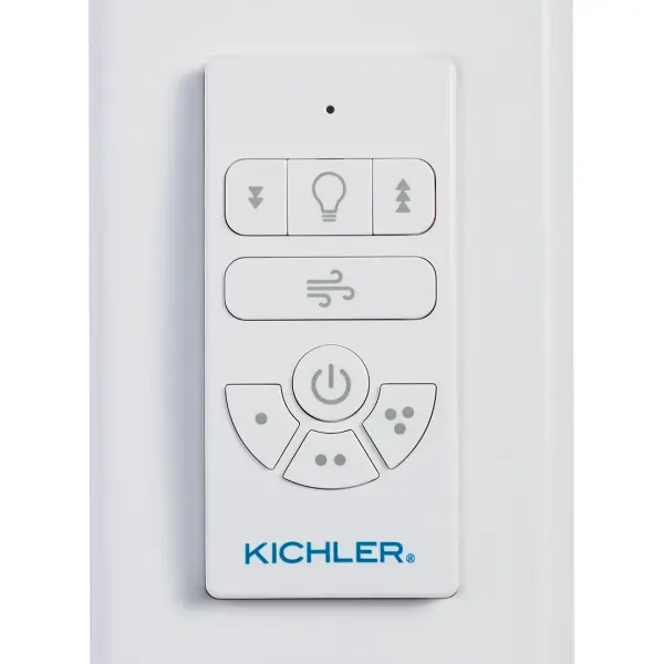 The AC Standard remote control offers convenient handheld operation for ceiling fans with integrated dimming functionality. Its compact 3-inch design provides essential fan control from anywhere in the room. - alternate view