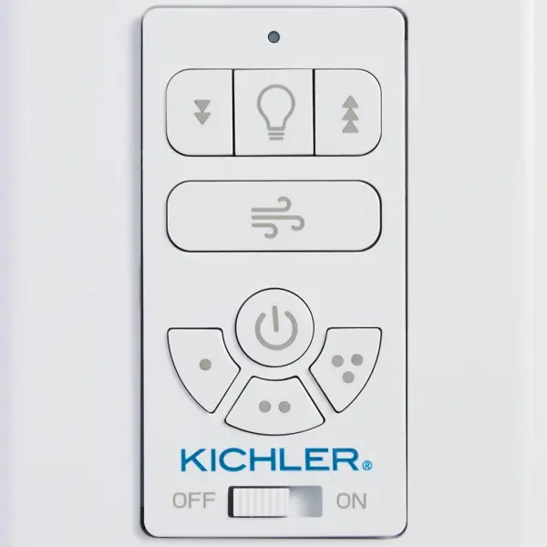 The AC Standard wall control offers basic ceiling fan operation with dimming capability in a clean white finish. Ideal for straightforward fan control without complex features or remote functionality. - alternate view