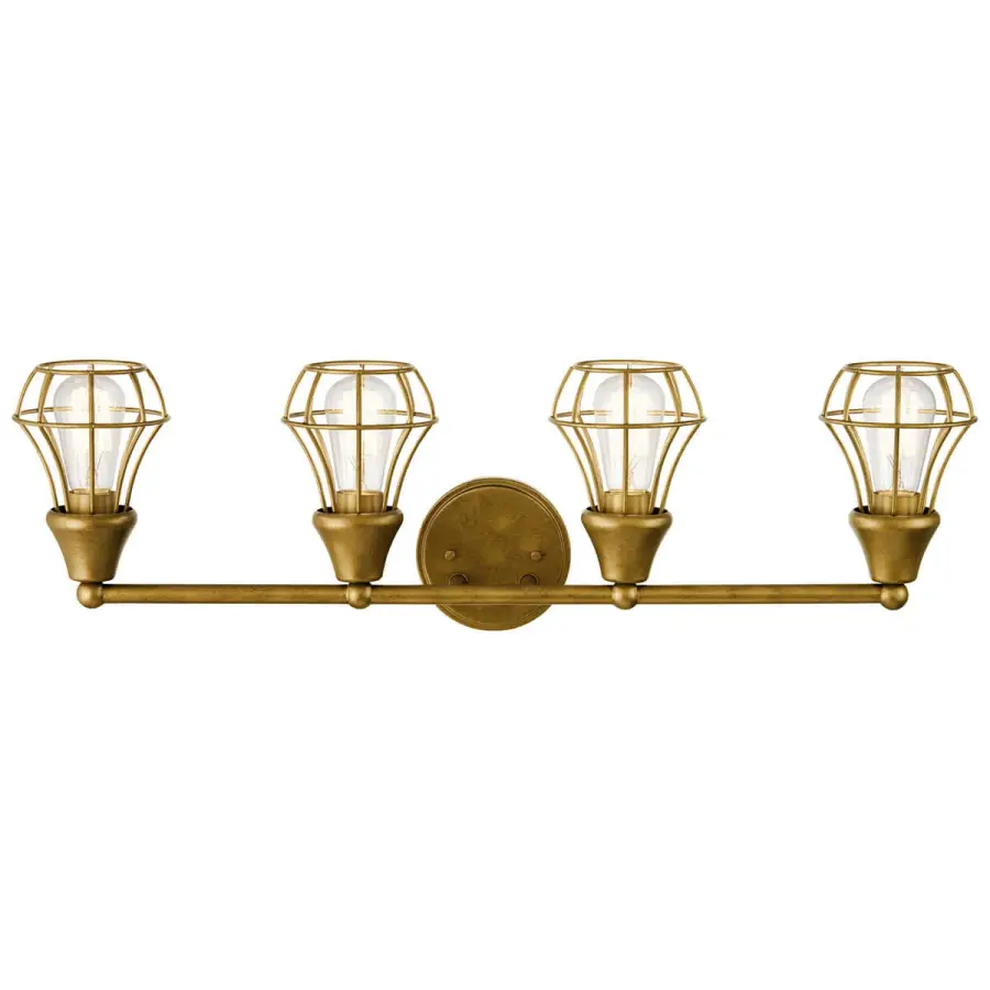 Bayley 4-Light Vanity Light in Natural Brass - Image 2