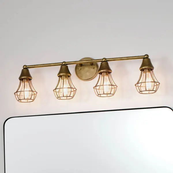 Bayley 4-Light Vanity Light in Natural Brass - Image 5