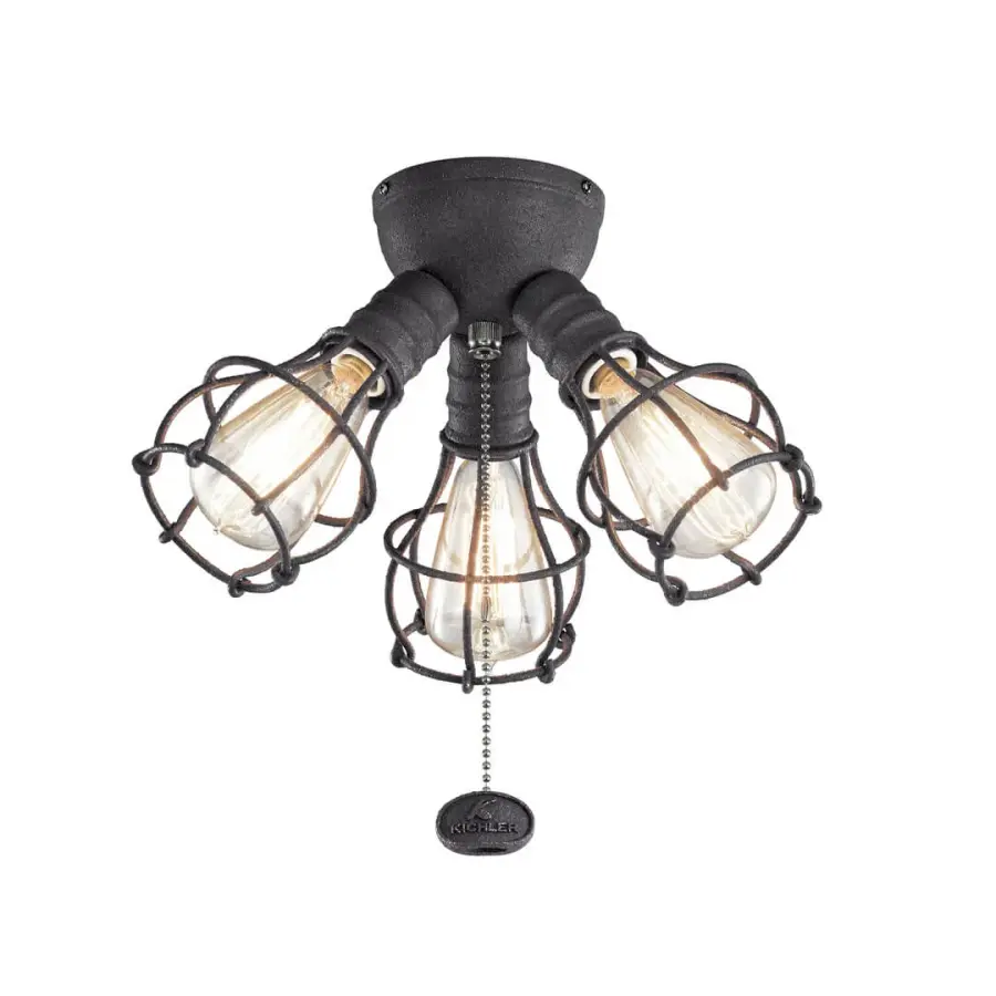 Accessory Fan Light Kit in Distressed Black