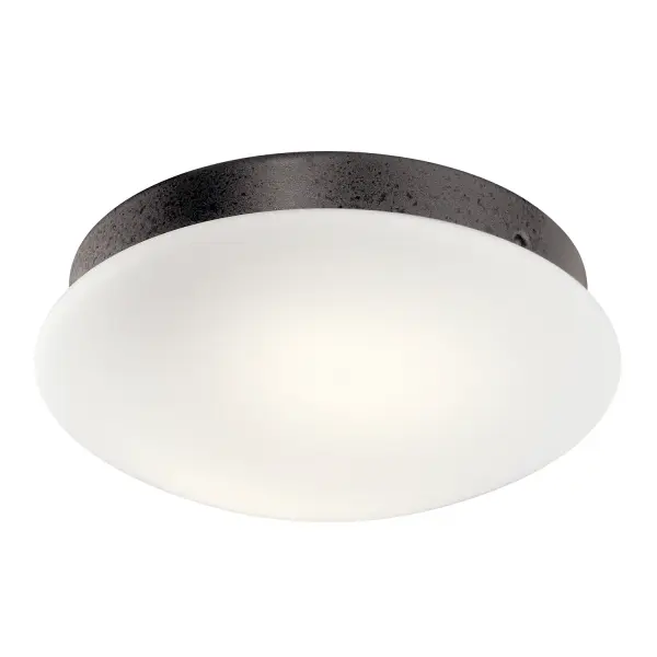 The Ried LED light kit offers an energy-efficient lighting solution for ceiling fans with its integrated LED technology and warm 3000K color temperature. The Anvil Iron finish and etched opal glass provide soft, diffused illumination.