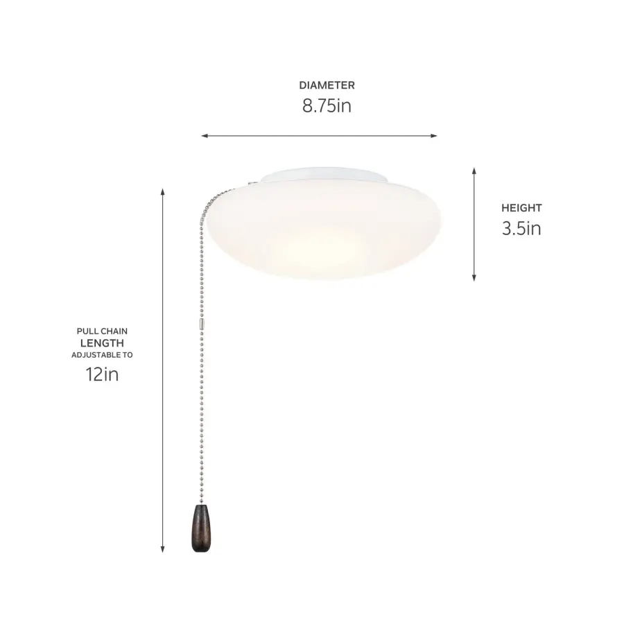 Universal LED Fan Light Kit in White