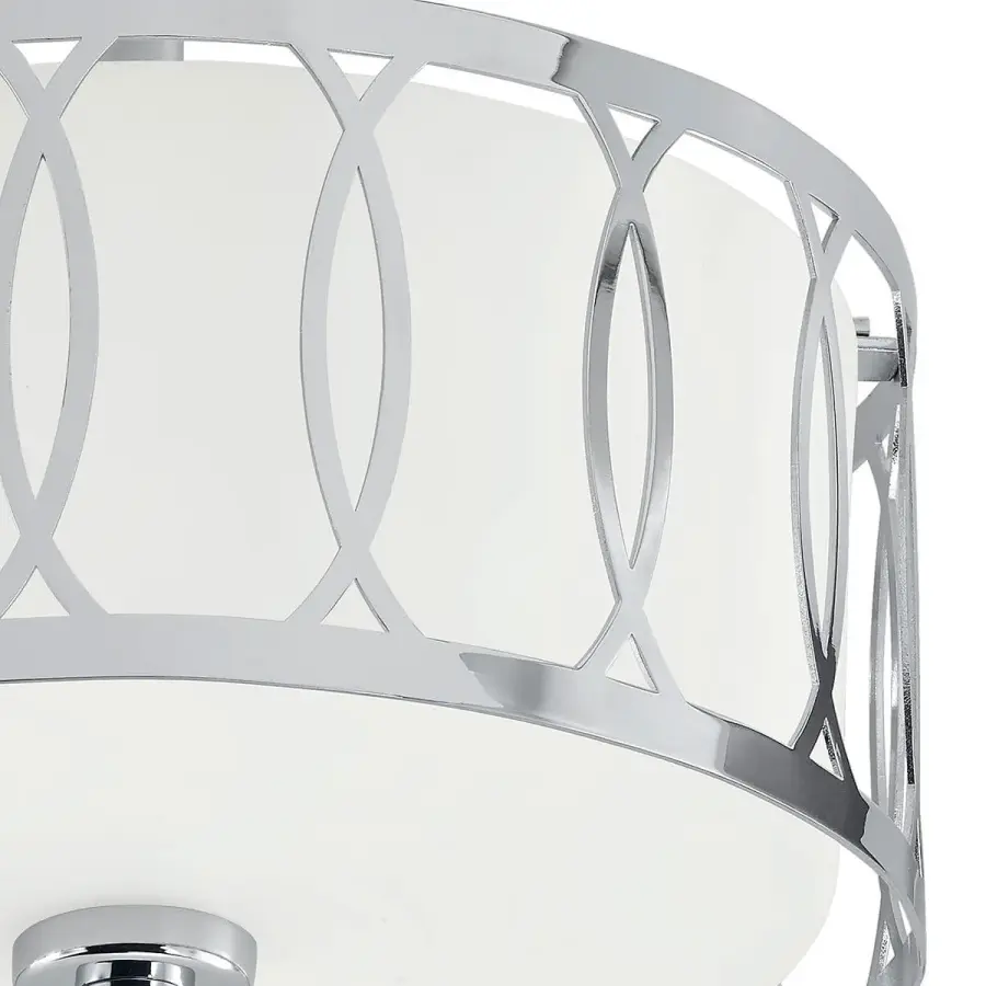 Chrome Semi-Flush Mount Ceiling Light - Image 2