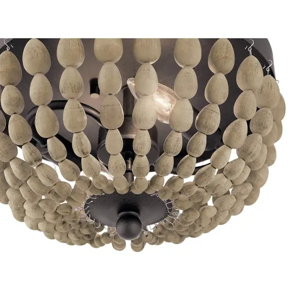 The Coltyn flush mount combines industrial styling with practical functionality in a compact 12.25" profile. Its Anvil Iron finish and 2-light design provide versatile lighting for smaller spaces with low ceilings. - alternate view