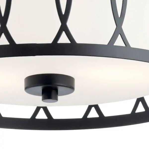 Chrome Semi-Flush Mount Ceiling Light - Image 3