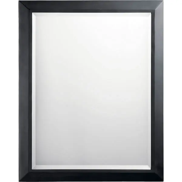 This 24" x 30" rectangular mirror features a clean black metal frame that complements modern and contemporary interiors. Its medium size makes it ideal for bathrooms, bedrooms, and entryways.