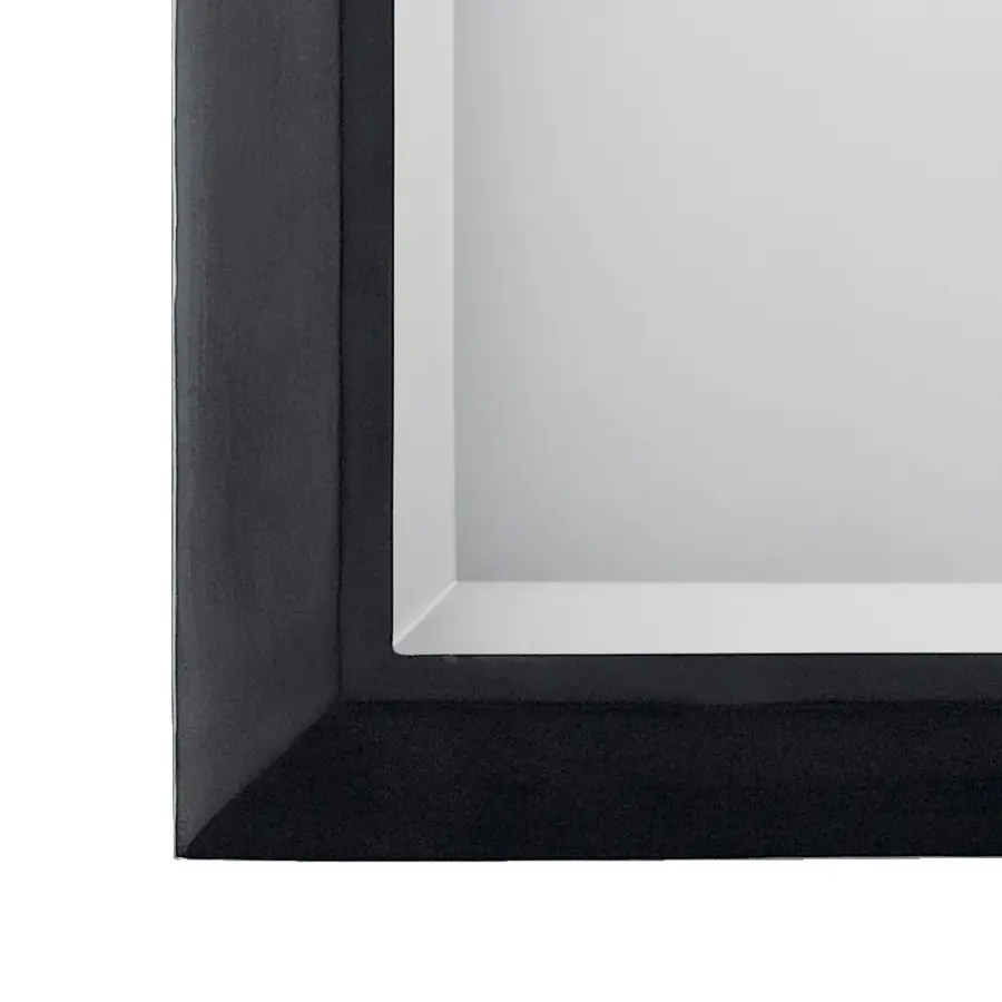 Modern Rectangular Mirror - Black Frame - Image 2