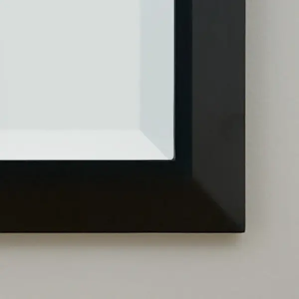 Modern Rectangular Mirror - Black Frame - Image 4