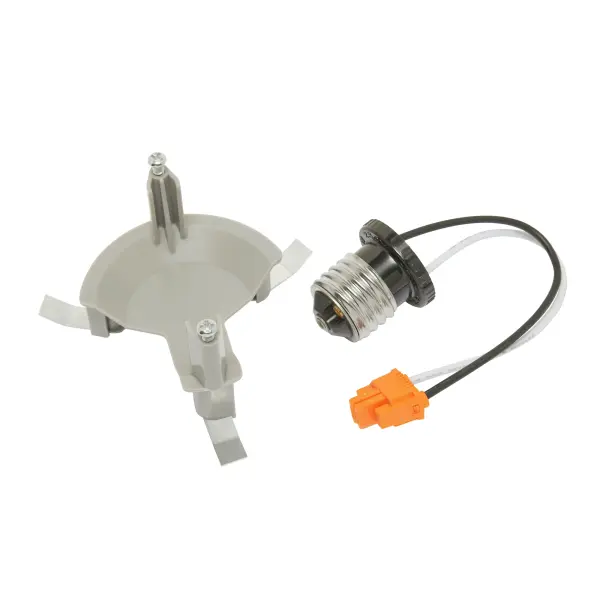 Compact mounting accessory designed for converting existing recessed cans to accommodate modern LED fixtures. Simple installation solution for updating lighting without major electrical work.