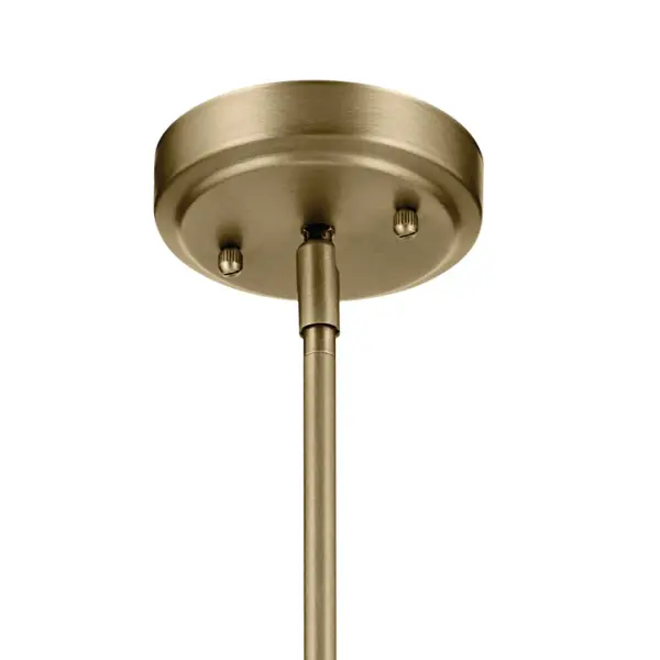 Everly Natural Brass Pendant with Clear Seeded Glass - Image 5