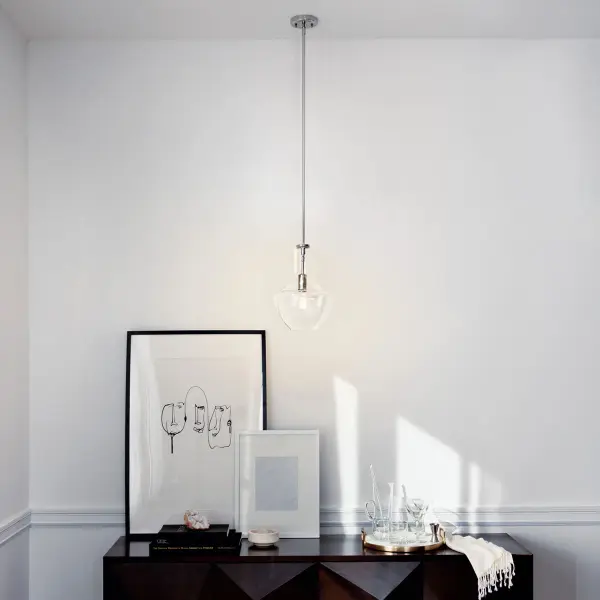 Everly Chrome Clear Glass Pendant - Image 4