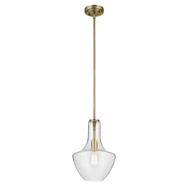 Everly 1-Light Pendant in Natural Brass - Image 4